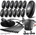 R1 Pure White LED Rock Lights Kit with Rocker Switch Wire Harness 12PCS